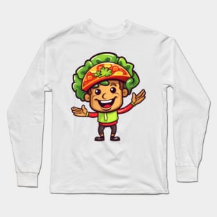 kawaii Taco T-Shirt cute potatofood funny Long Sleeve T-Shirt